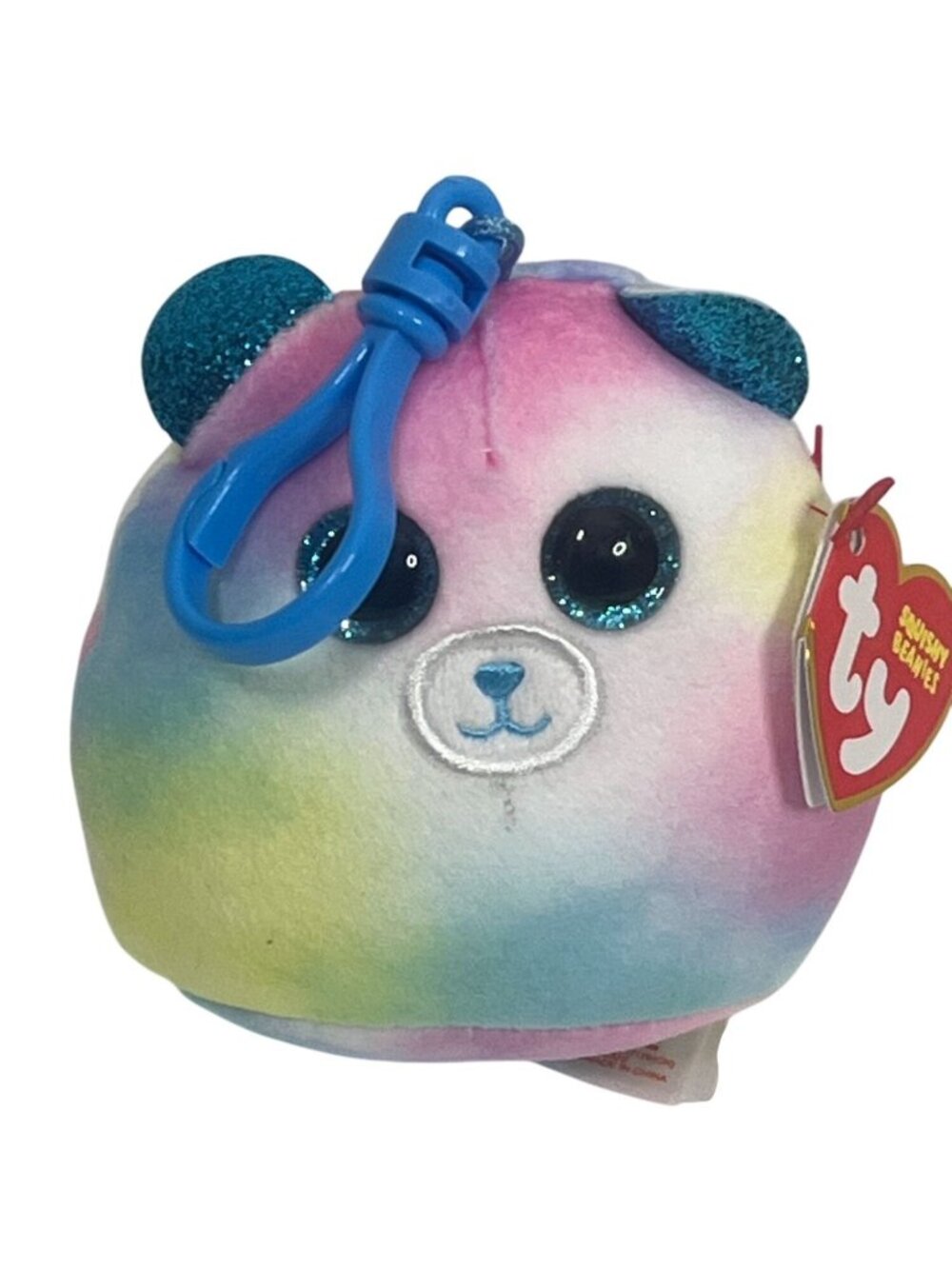 Ty Beanie Boos Hope Bear Clip Pastel Tie Dye Plush Keychain Backpack Charm
